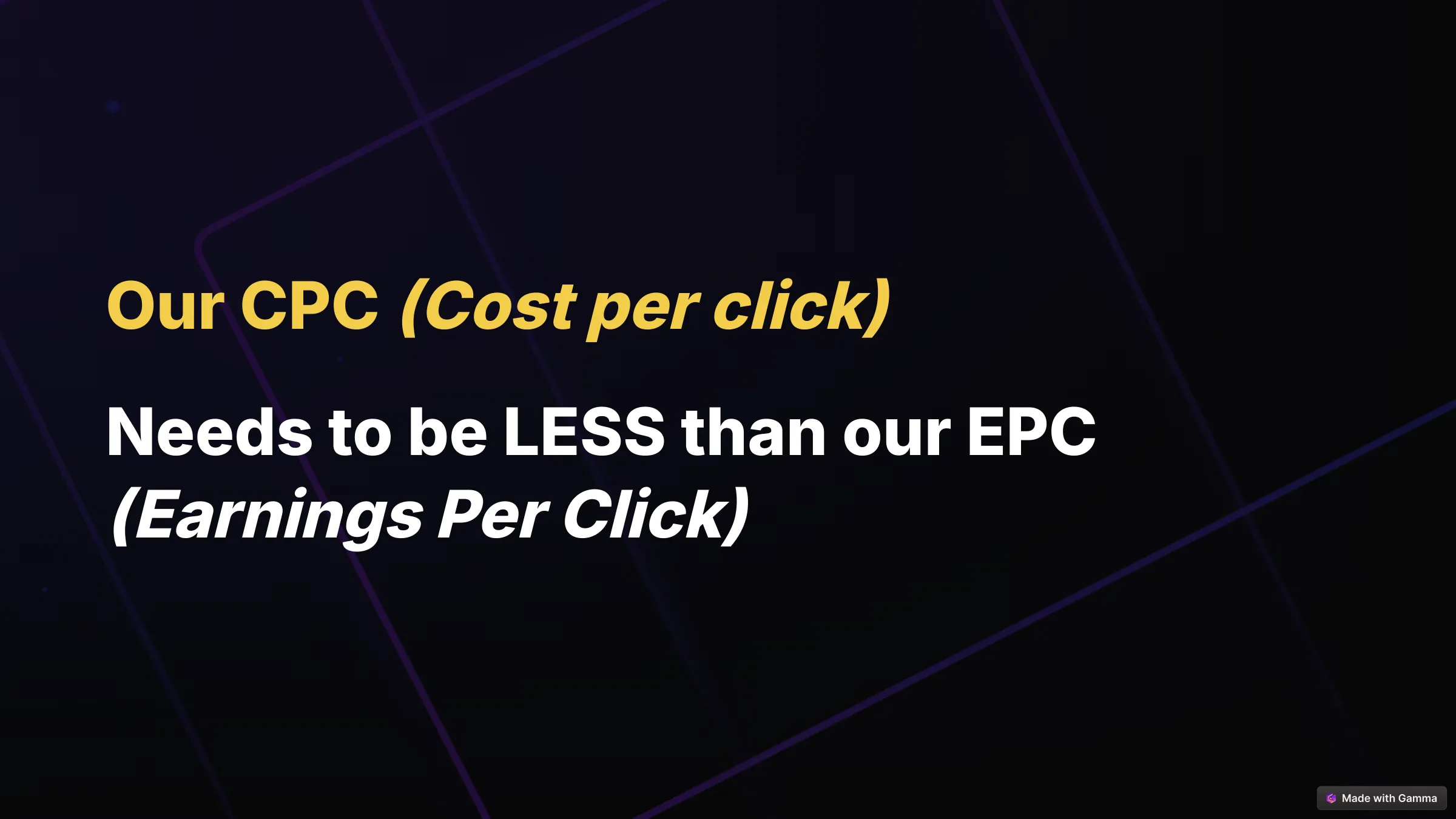 Our CPC (Cost per click)